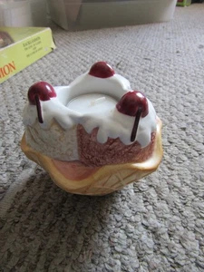 Entzückender Vintage Yankee Candle Keramik Eisbecher Teelichthalter - Bild 1 von 5