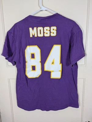 Vtg Minnesota Vikings Randy Moss #84 Logo7 T Shirt Jersey Adult Size: L - Image 1 of 3