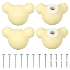 4 Stück Schrankknöpfe, 2 x 1,36 x 1,36 Zoll Schubladen Griffe Knopf, gelb (Maus) - Bild 1 von 7