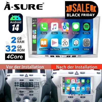Android14 Apple Carplay Autoradio GPS Für Opel Astra H Corsa C D Vectra Zafira B - Bild 1 von 4