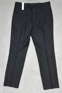 NEW J Crew Ludlow Slim Stretch Black Pleated slacks Wool blend mens 36 x 32 - Picture 1 of 9
