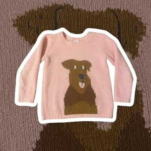 Hanna Andersson Dog Puppy Marshmallow Pink Cozy Sweater Size 5 (US) 110cm - Picture 1 of 4