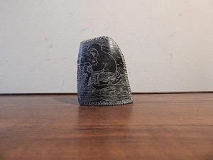 VINTAGE SIGNIERT EF ESKIMO KANADA STEINKUNSTWERK SCHÖNER INTERNATIONALER VERKAUF - Bild 1 von 7