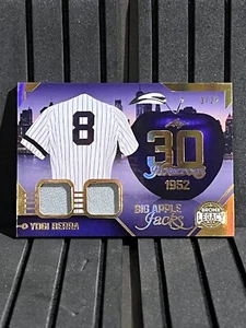 2023 Leaf “Bronx Legacy” Yogi Berra Jersey Relic 3/25 Game Worn BAJ-17 - Picture 1 of 2