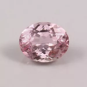 AAA Natural Flawless Madagascar Pink Morganite Oval Loose Cut Gemstone 12x10 MM - Picture 1 of 4