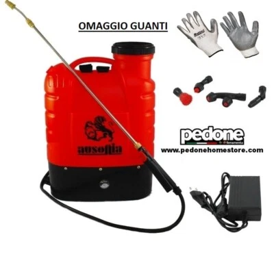 POMPA A SPALLA IRRORATRICE A BATTERIA LT.16 10AH LITIO AUSONIA AUTONOMIA 9H+OMAG - Immagine 1 di 2