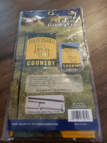 Baylor University Garden Flag Yard Banner 13" X 18" Double Sided Cover