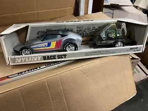 c1979 Vintage NYLINT Grand Prix Race Set Pressed Steel No. 6843 HTF toy MIB &NOS - Picture 1 of 17