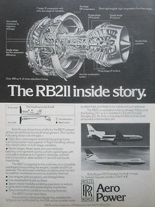 12/1976 PUB ROLLS-ROYCE RB211 ENGINES BOEING 747 BRITISH AIRWAYS DC-10 TWA AD - Picture 1 of 1