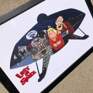Family Guy Lost In Space Ron Smith Signed Digital Graphic Art Framed + COA - Picture 1 of 13