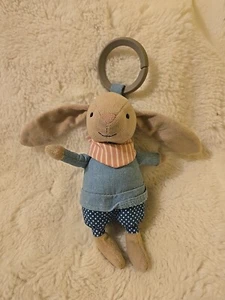 Jellycat Little Rambler Bunny Rattle Plush Stroller Toy Newborn+ 7" w/Ring - Picture 1 of 6