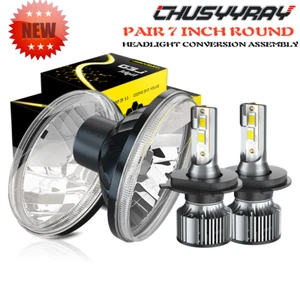 For Chevy Chevelle SS 1971-1973 Pair 7" inch LED Round Headlight High/Low Beam - Picture 1 of 14