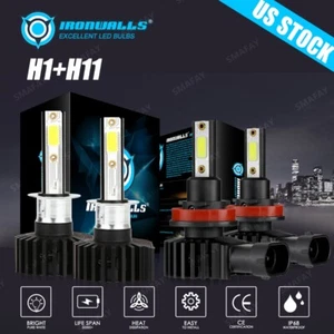 H1 H11 LED Headlight High Low Beam Kit for Ford Focus 2012-2017 Kia Forte Optima - Picture 1 of 12