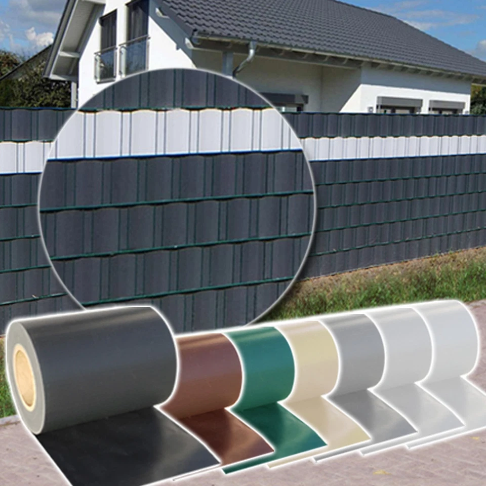 Sichtschutz Rolle Zaunfolie blickdicht PVC Windschutz für Doppelstabmatten Zaun - Bild 1 von 1