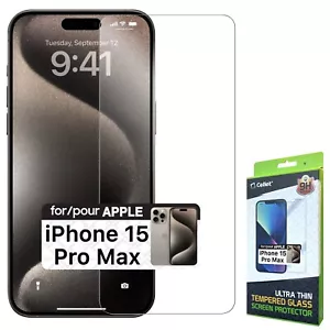 Premium Tempered Glass Screen Protector 9H Hardness for Apple iPhone 15 Pro Max - Picture 1 of 6
