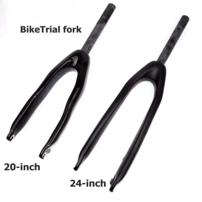 Carbon MTB Bicycle Hard Fork 20 24 Inch Disc Brake Bike Parts 3K Glossy Matte - Image 1 of 4