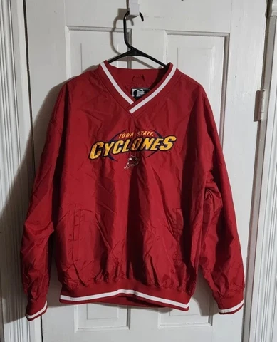 Iowa State Cyclones Windbreaker XL Red Vtg Style CI Sports Collegiate Apparel Cover
