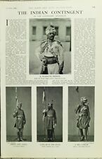 1902 PRINT INDIAN CONTINGENT SIR PERTAB SINGH MAJOR DOWLAH GURKHA RIFLES SIKH 