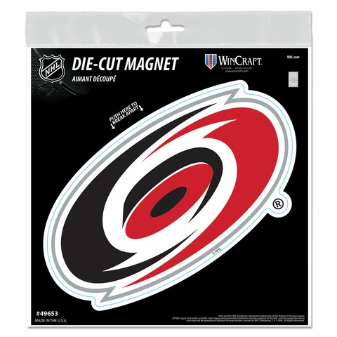 CAROLINA HURRICANES 6"X6" DIE-CUT MAGNET FOR INDOOR OR OUTDOOR USE HIGH QUALITY Cover