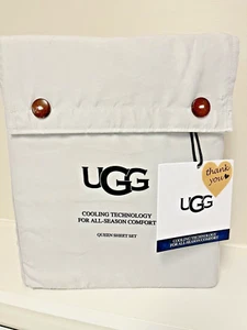 UGG Alahna QUEEN SIZE Sheet Set STONE All Season Cooling Tech Wicking NEW - Picture 1 of 4