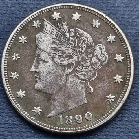 1890 Liberty Head Nickel 5c Better Grade XF Dark #56878 Cover