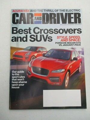CAR AND DRIVER MAGAZINE NOVEMBER 2016 PORSCHE MACAN GTS JAGUAR F-PACE SUV'S AUTO - Image 1 of 2