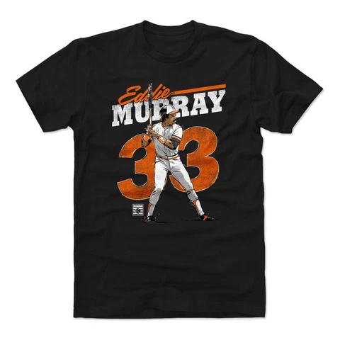 Baltimore Orioles Eddie Murray Throwback Majestic T Shirt S to 3XL Cover