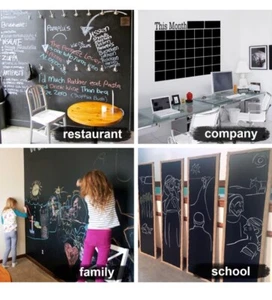 Papel Contacto Pizarra para Pared, 17.7 X 78.7 Autoadhesivo Rollos Nuevos - Imagen 1 de 2