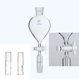 Glassware funnel flask Bottle PTFE piston 60-1000ML Laboratory 19#-24# reactor - Picture 1 of 13