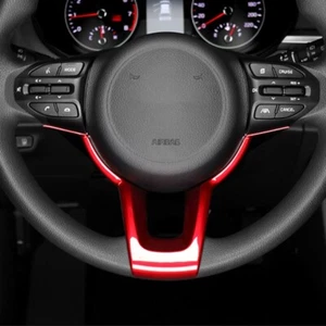 Gloss Red Inner Steering Wheel Frame Cover Trim Decoration For Kia Rio 2018-2022 - Bild 1 von 7