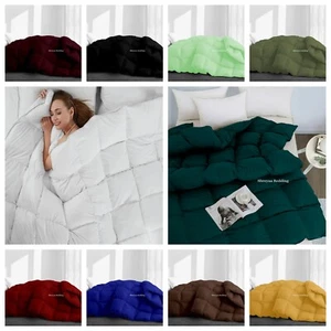 1000 TC Egyptian Cotton Select Down Alternative Comforter US Sizes & Solid Color - Picture 1 of 152