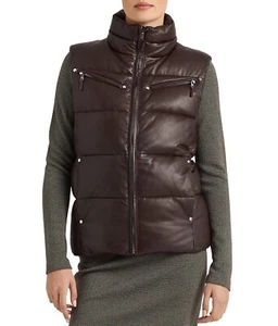 Gilet trapuntato donna Lauren Ralph Lauren in pelle di agnello taglia S - Foto 1 di 10