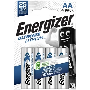 Energizer Ultimate Lithium AA Batteries 4 Pack Long Lasting 25 Year Life - Picture 1 of 4