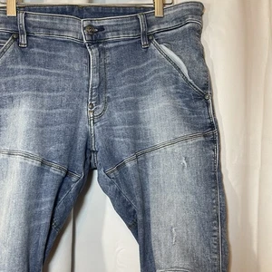G-Star Raw Jeans Men 37x32 Medium Wash 5620 3D Low Tapered Double Knee Opium - Picture 1 of 8