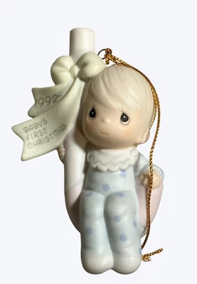 Precious Moments Bebé Primera Navidad 1992 Adorno de Enesco Foto 1 de 4