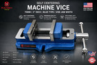 Self Centering Machine Vice 75mm  3" inch Blue Type Vise Jaw Width RAHISHTOOLS