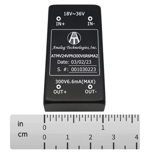 ATMV24VPN300V6R6MA2 4W Isolated DC-DC Power Module 24V Input ±300V 6.6mA Output - Picture 1 of 4