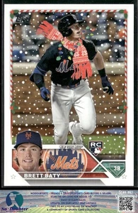 2023 Topps Holiday #H151c Brett Baty SP SCARF New York Mets 3.2B - Picture 1 of 2