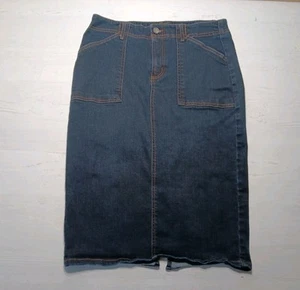 Cato Denim Pencil Skirt Denim Sz 8 pockets - Picture 1 of 10