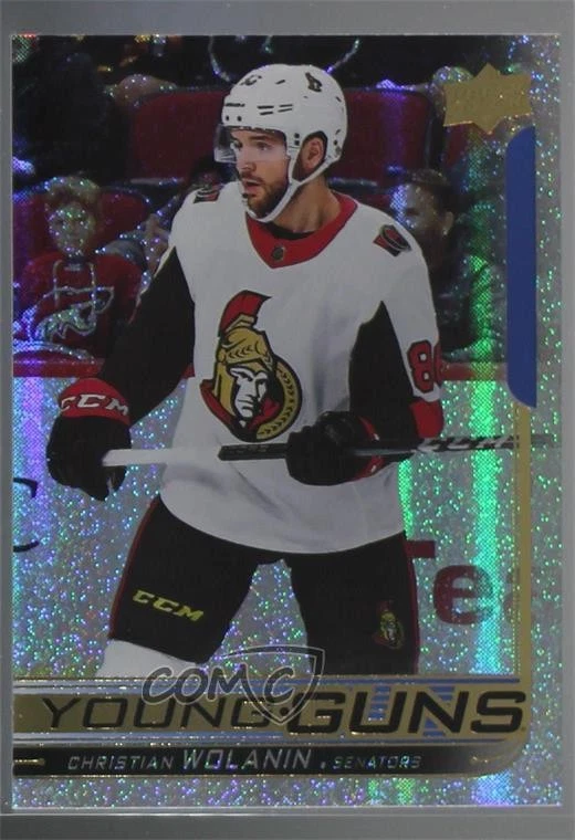 2018-19 Upper Deck Young Guns Speckled Rainbow Foil Christian Wolanin Rookie RC - Image 1 of 2