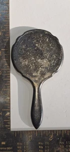 Antique Silver Hand Mirror - Picture 1 of 2