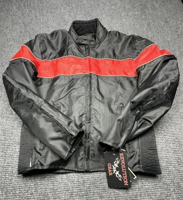Revolution Gear Jacket Mens Medium Waterproof Reflective Lined New With Tags - Image 1 of 4