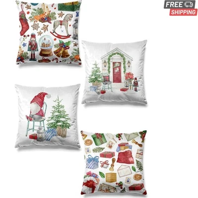 Juego de Funda de Almohada Festiva Navidad - 4 Diseños Cascanueces, Gamuza Fácil Cuidado Foto 1 de 2