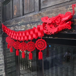 Chinese Dragon Front Door Decoration Garland Spring Festival Ornament 17x170cm - Picture 1 of 5