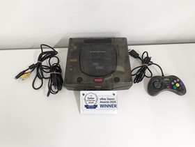 Z596 SEGA Saturn Console Clear Skeleton HST-3210 JAPAN SegaSaturn adapter SET