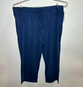 Women's Plus Size Beautifully Soft Cropped Pajama Pants - Stars Above Navy 3X - Picture 1 of 2