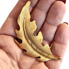 Broche Vintage Américain D'Or À Feuille Ans 60 - Vintage Leaf