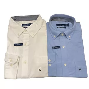 NWT Nautica Men's Classic Fit Stretch Solid Long Sleeve Oxford Button Down Shirt - Picture 1 of 21