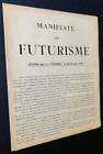 F T Marinetti / Manifeste Du Futurisme The 1St French Edition 1St Edition 1909