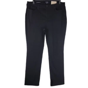 NYDJ Jeans Sheri Slim Damen 18 schwarz Mid Rise Straight Leg Lift Tuck - Bild 1 von 11